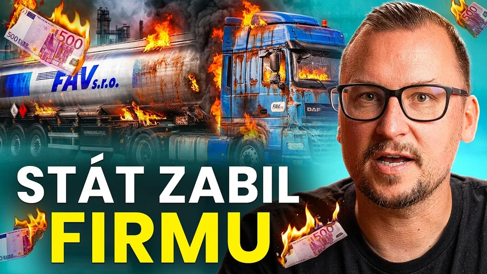 Václav Nedvídek na náhledu analýzy firmy FAU s titulkem Stát zabil firmu